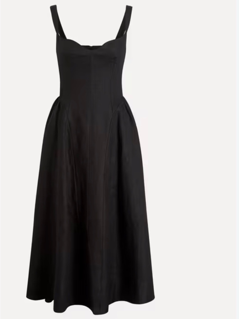 Reformation Black Midi A-Line Dress